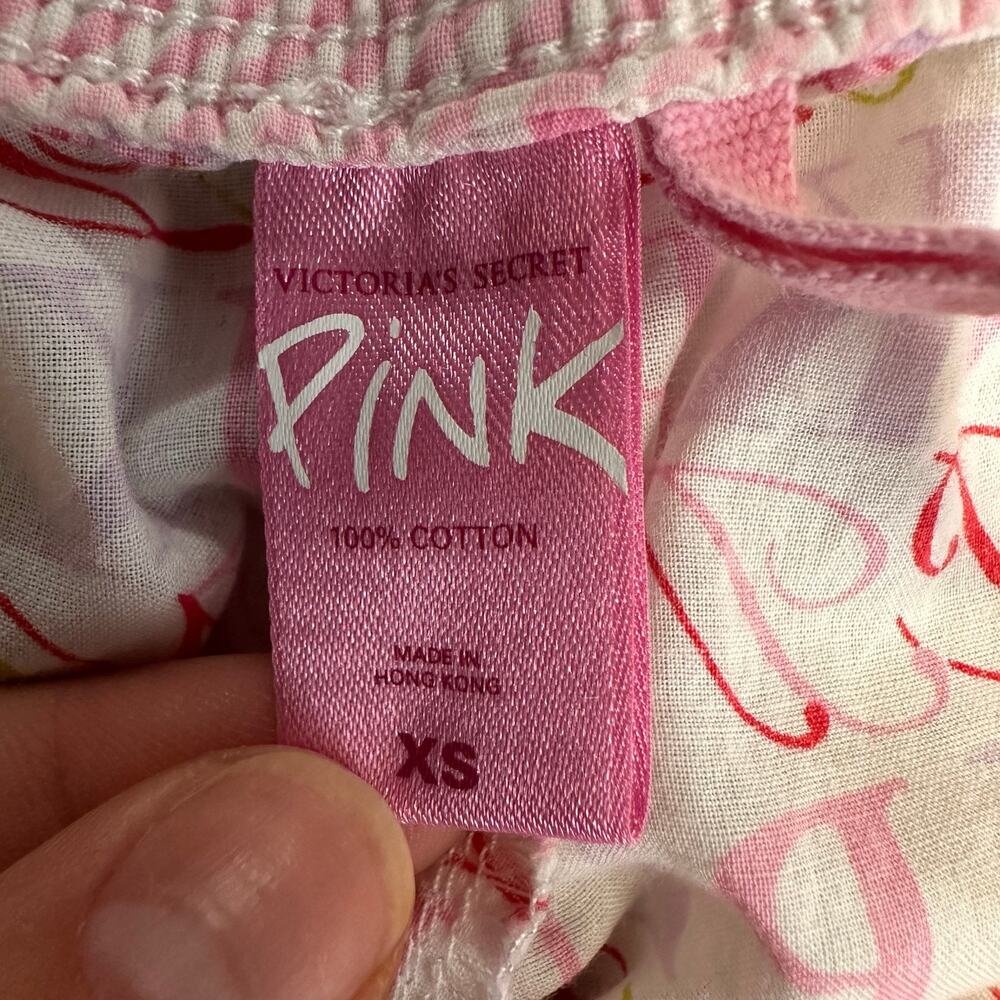 Victoria's Secret PINK Y2K Vintage Sleep Shorts XS Pink Dog Button Front - Picture 6 of 11